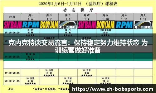 克内克特谈交易流言：保持稳定努力维持状态 为训练营做好准备